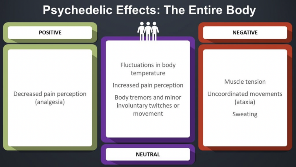 Psychedelic effects in the entire body