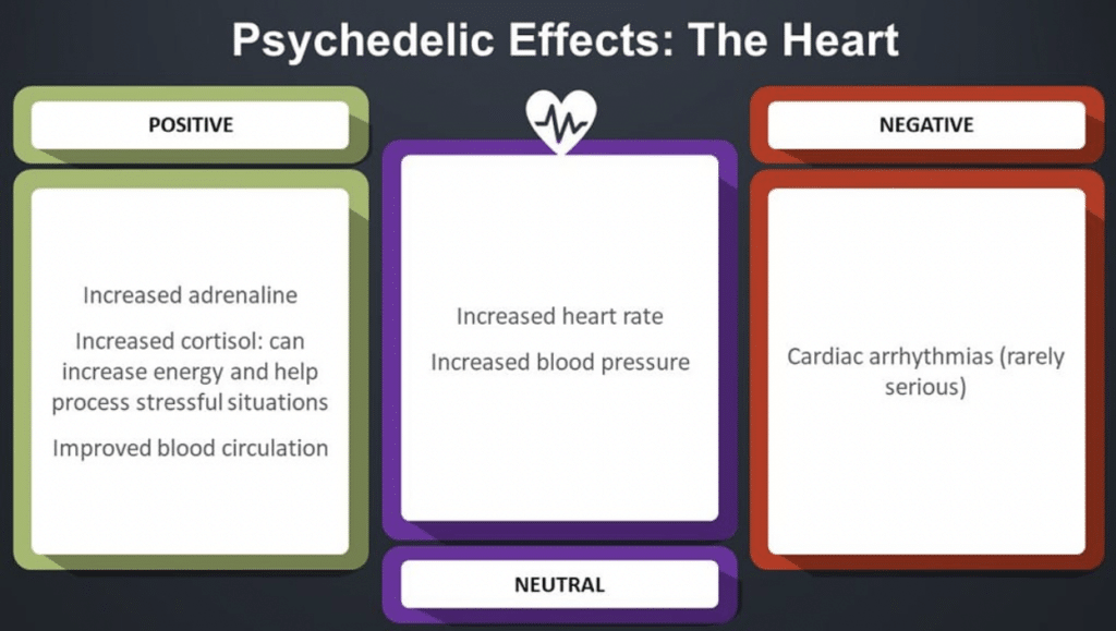 Psychedelic effects in the heart