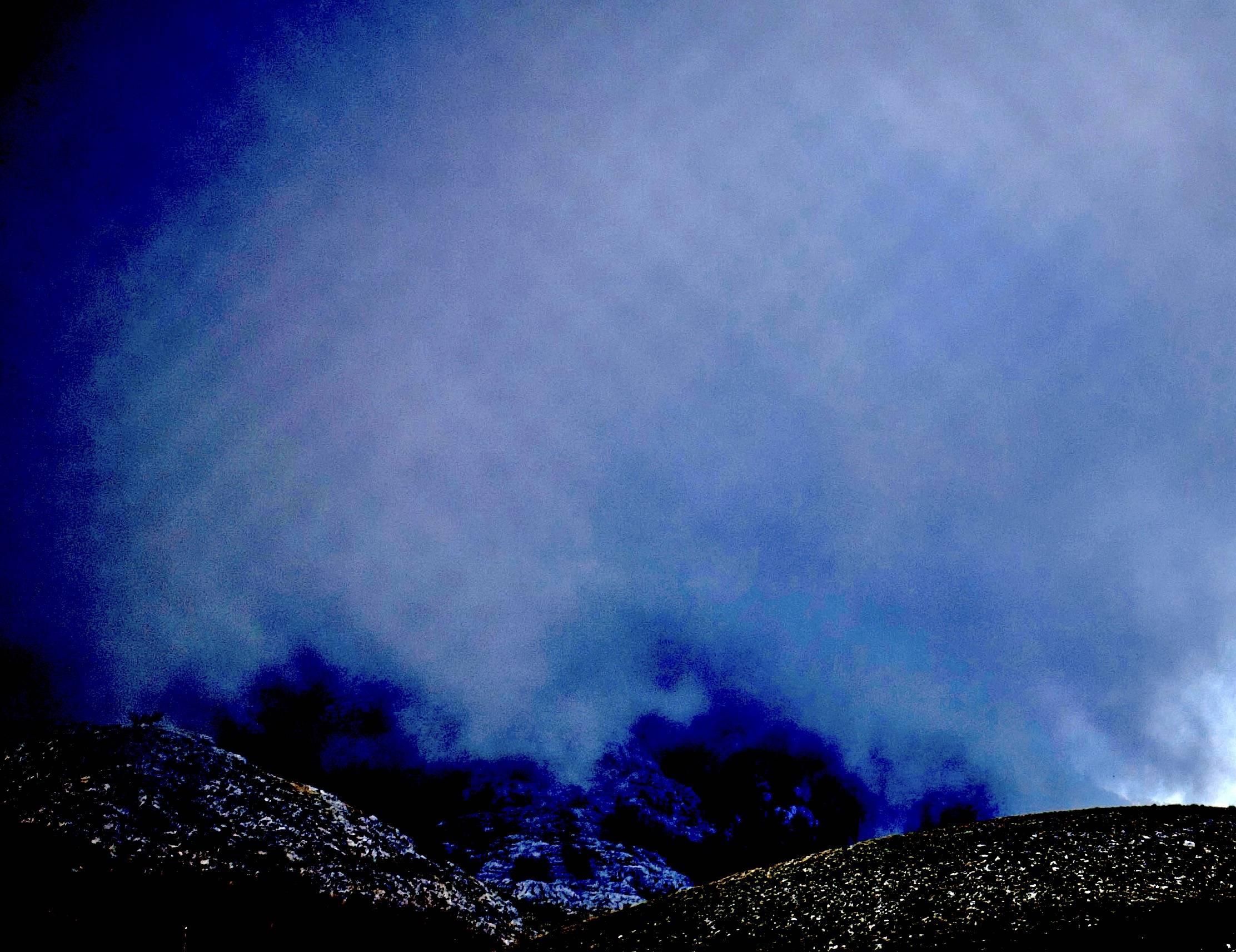 Psychedelic grid in sky